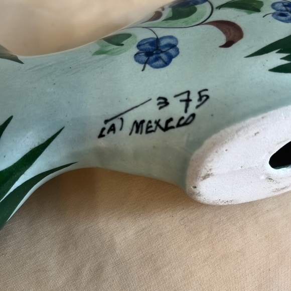 Vintage hand, painted, Mexican, pottery, fish figure - Picture 4 of 5